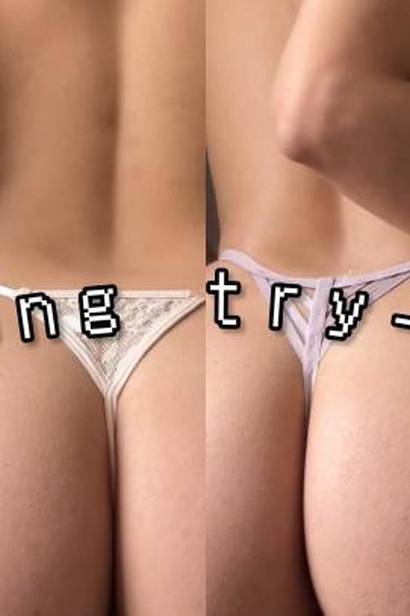 Thong Try-On - Screenshot 1 of 4 - Ass Fetish