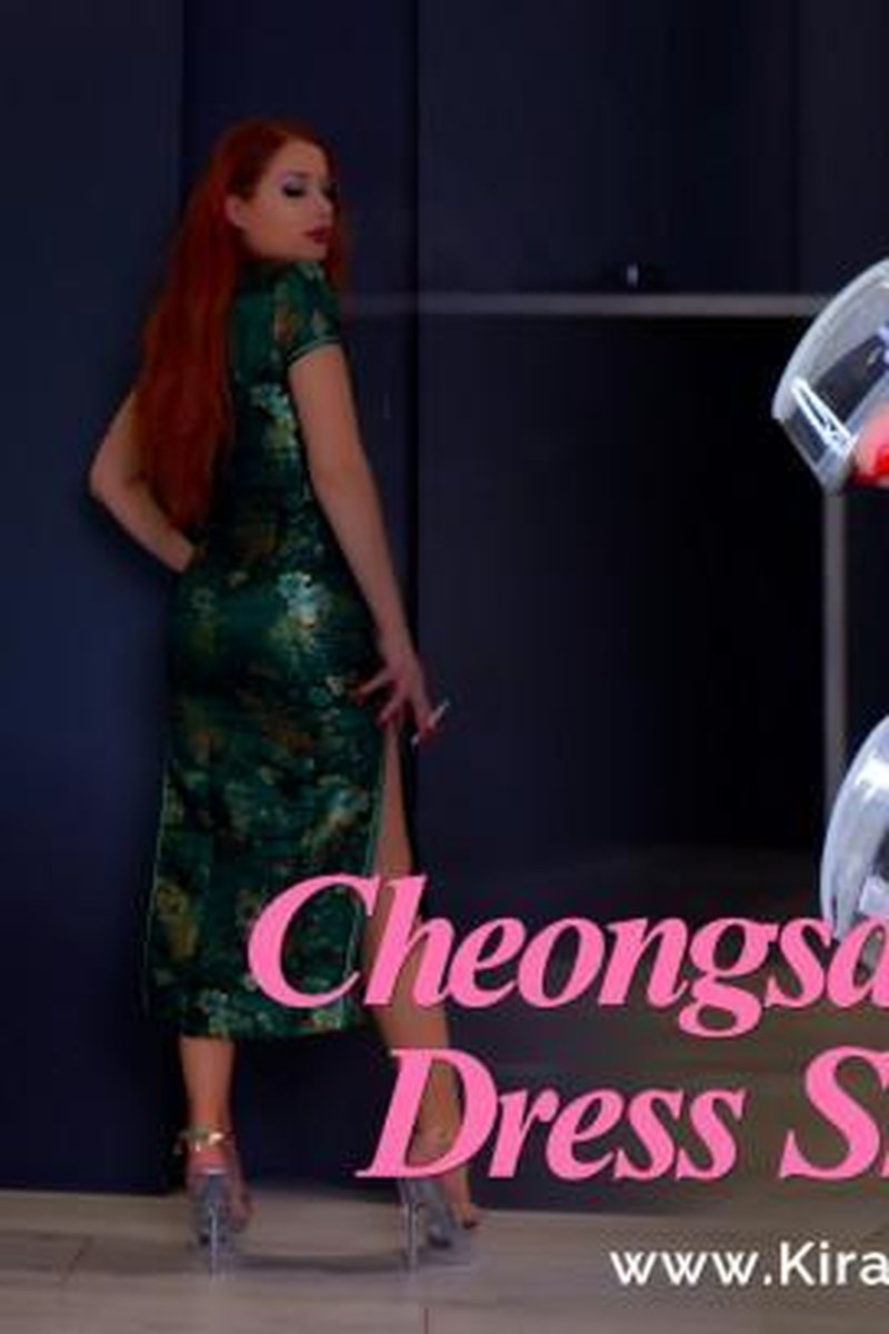 Cheongsam Green Dress Smoking - Screenshot 1 of 4 - Femdom
