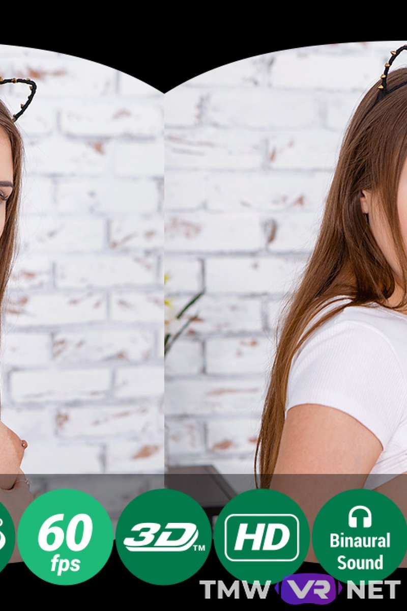 Cat ears on head, fingers on clit - Screenshot 1 of 4 - Brown Hair