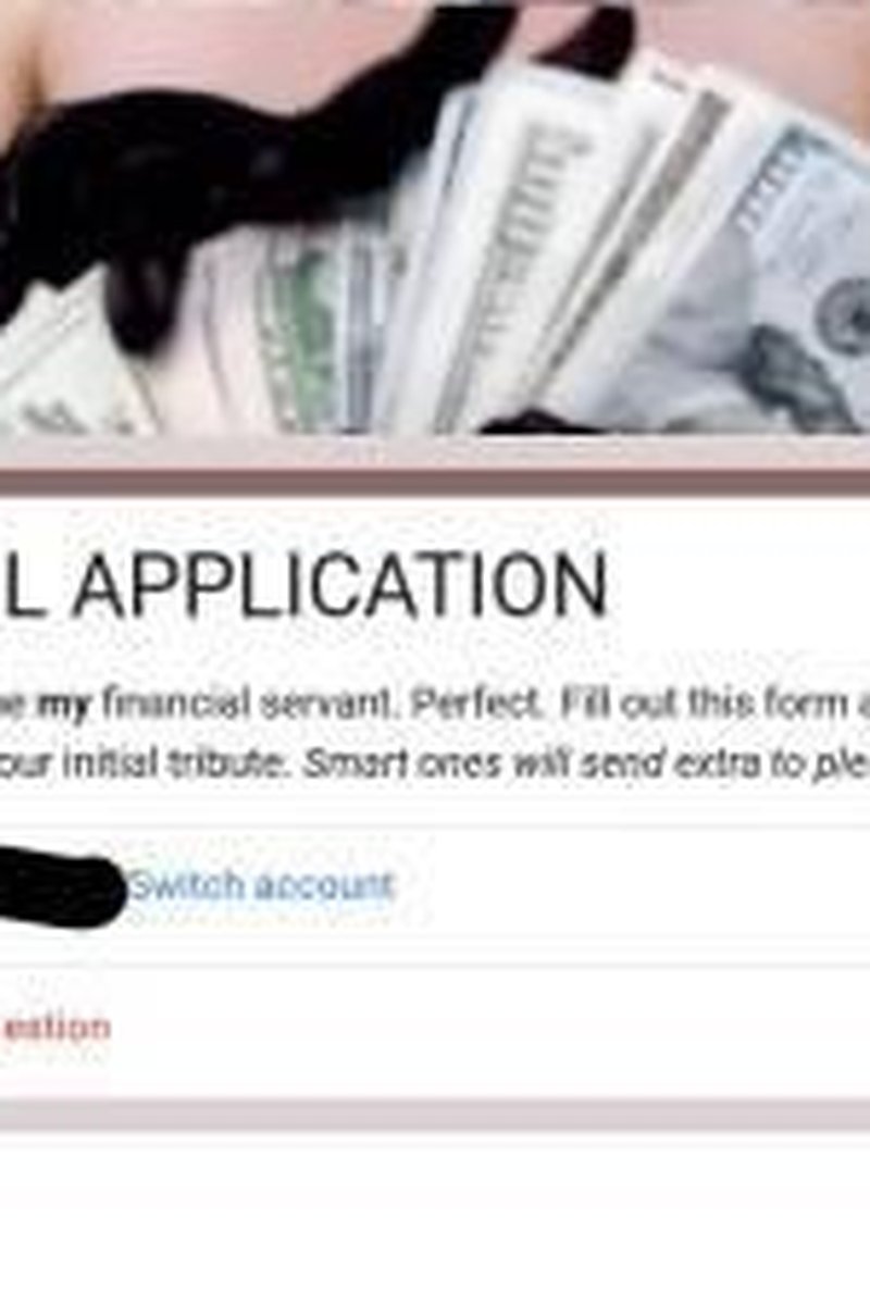 Financial Servitude Application - Screenshot 1 of 4 - Findom