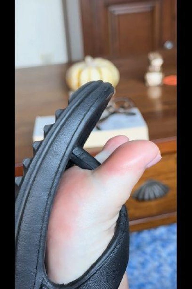 Mistress Trampling Your Face & Chest With Her Dirty Sandals - Screenshot 1 of 4 - Chest Sitting