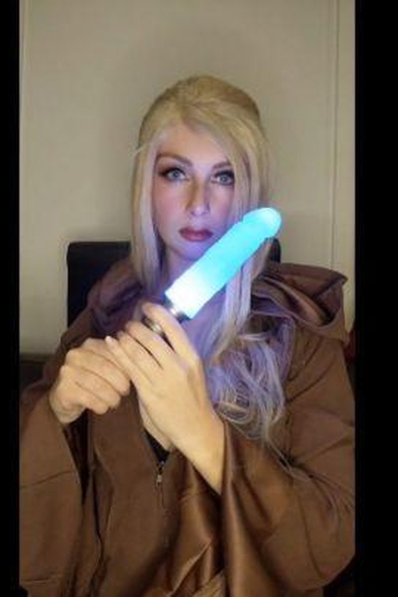 Glowing Lightsaber Dildo And Unicorn Toy Test - Screenshot 1 of 4 - Babes