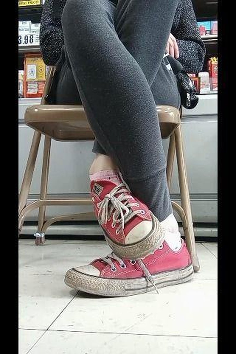 Socks And Sneakers Leg Cross Toe Wiggle Close Up - Screenshot 1 of 4 - Foot Fetish