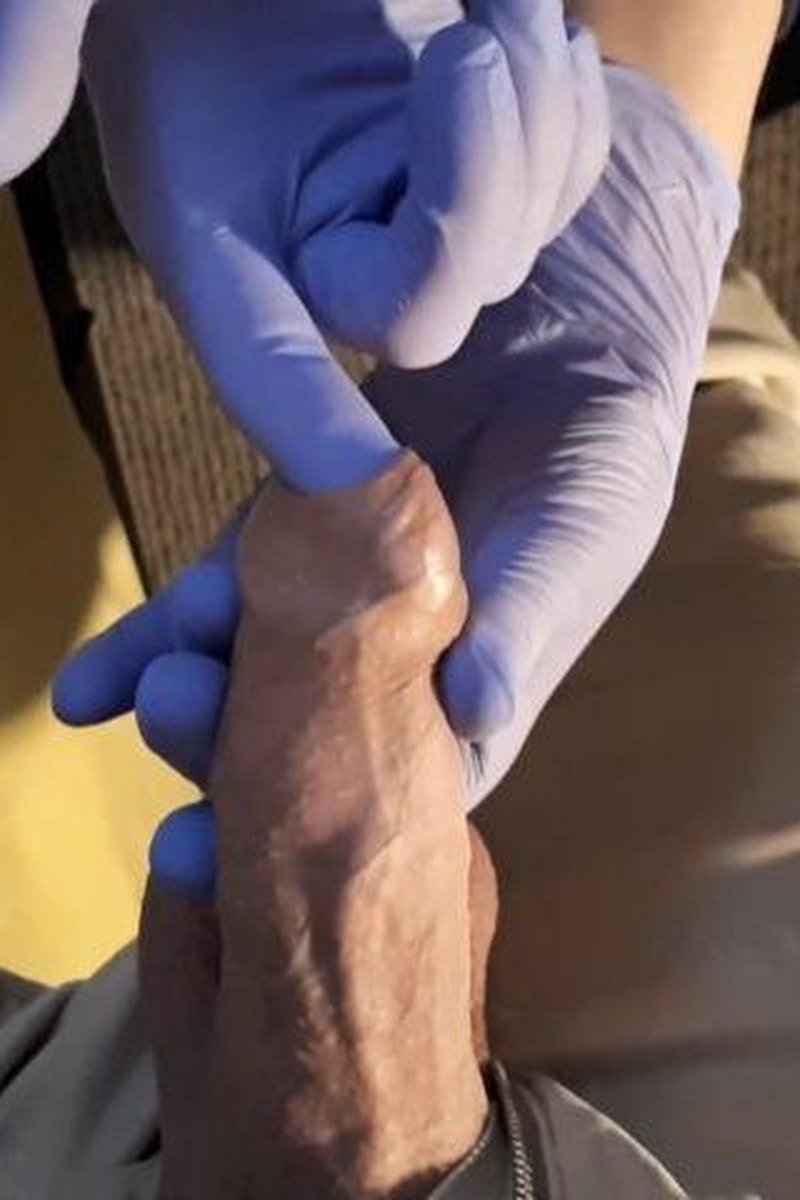 Foreskin Play In Latex Gloves... POV - Screenshot 1 of 4 - Amateur